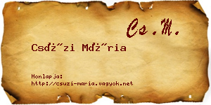 Csúzi Mária névjegykártya